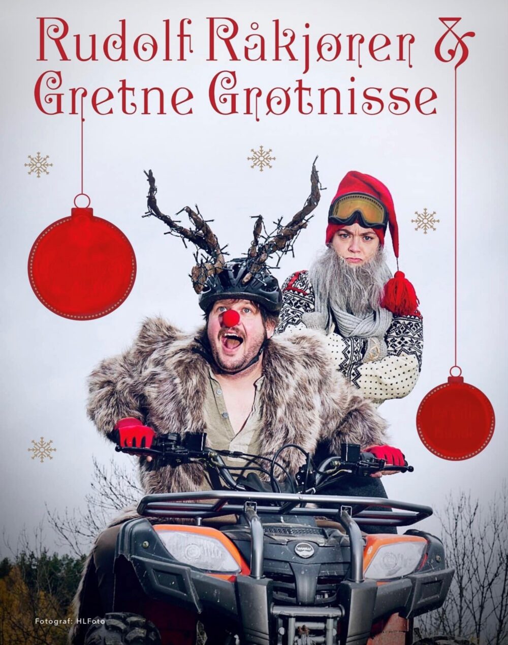 Plakat Rudolf Råkjører og Gretne Grøtnisse