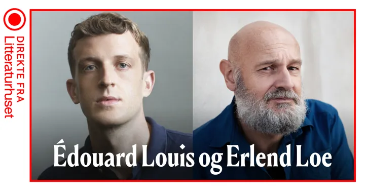 Litteraturhuset i Oslo med plakat av Edouard Louis.