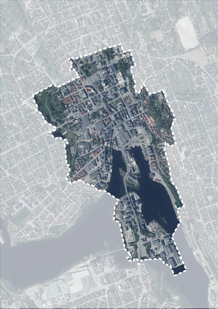Sentrumsavgrensning Ortofoto Web