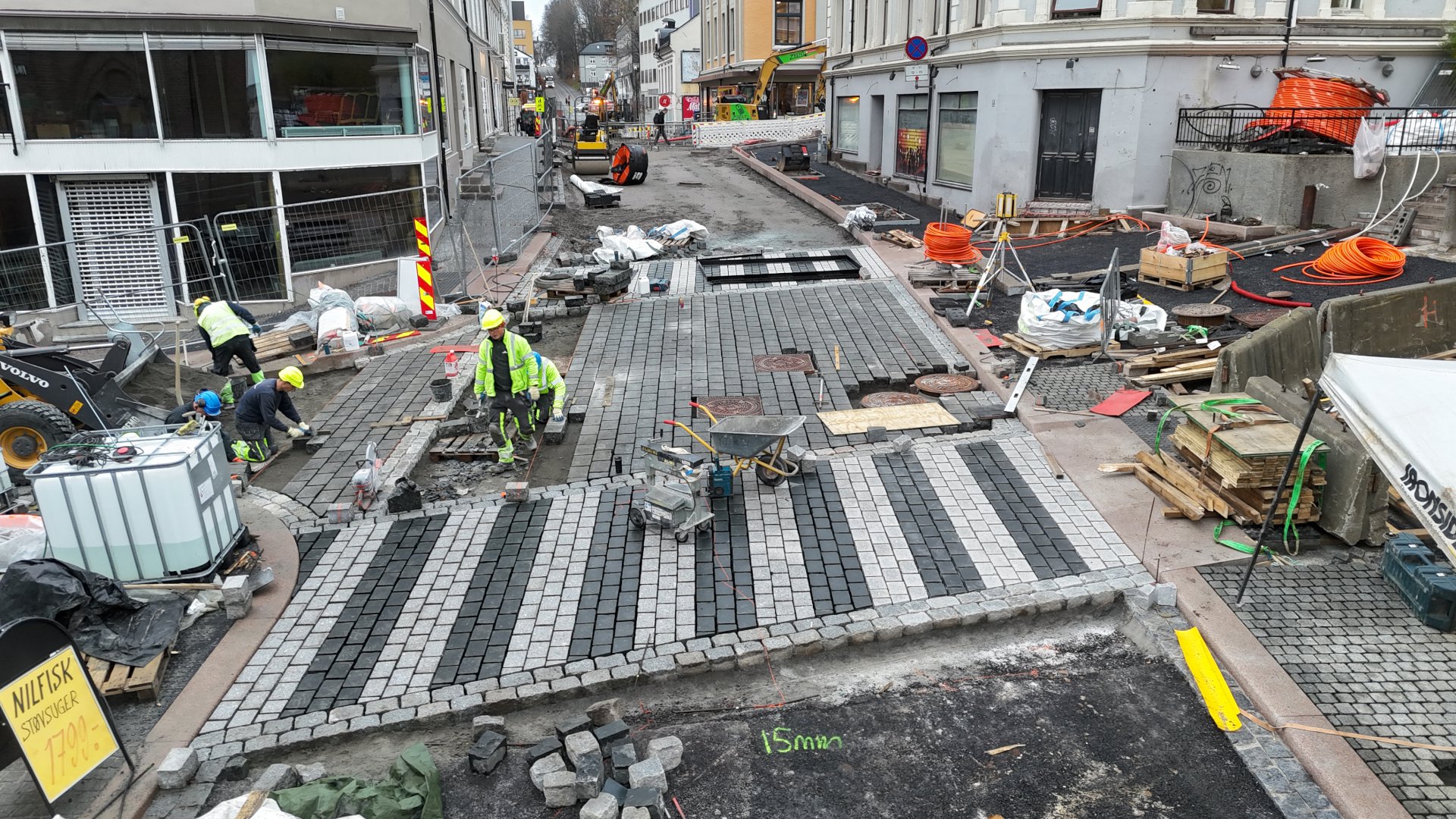 Anleggsarbeid i bygate