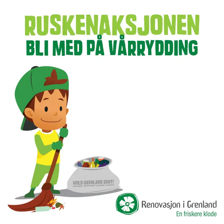 Tegning og innbydelse til årets ruskenaksjon