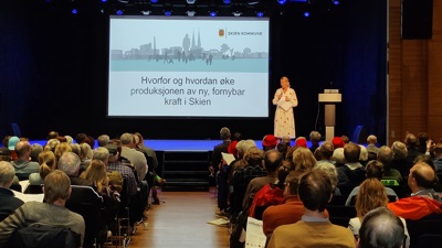 Presentasjoner fra folkemøte om fornybar kraft