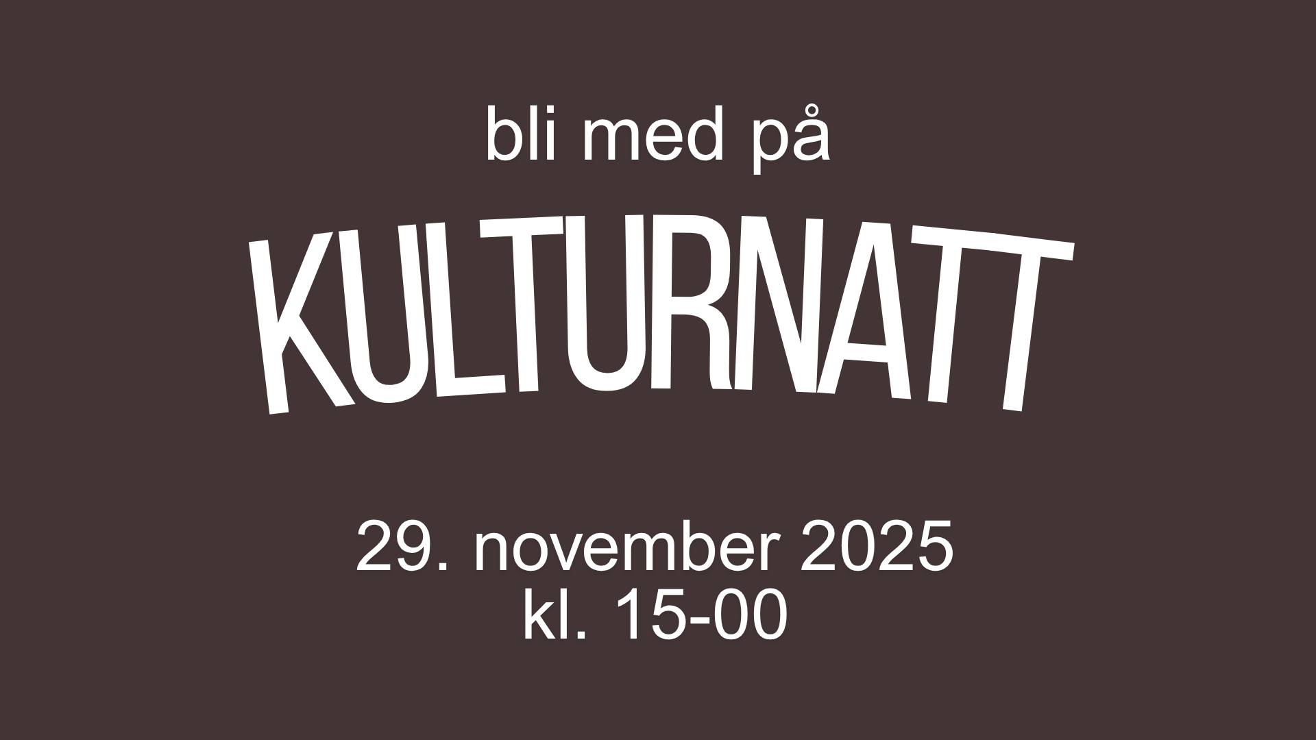 Plakat for Kulturnatt Skien 29. november 2025.