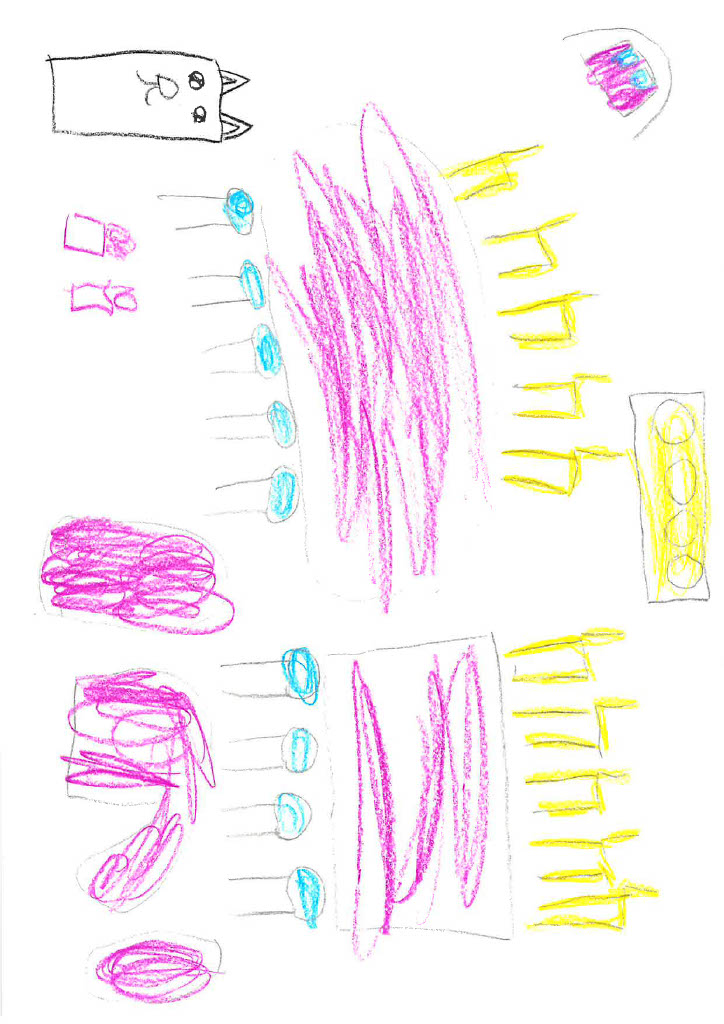 tegning av hvordan drømmeklasserommet kan være